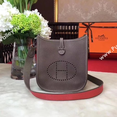 Hermes Evelyne mini 17cm Messenger Bag Original Calf Leather H1187 Grey