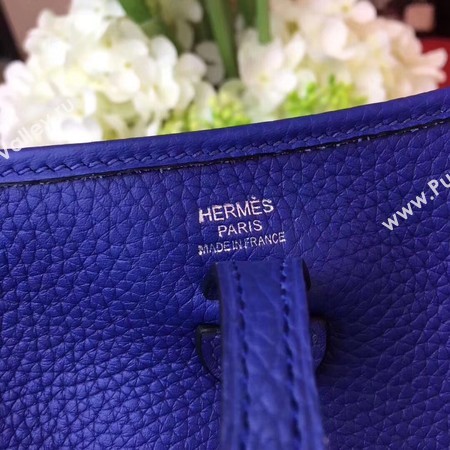 Hermes Evelyne mini 17cm Messenger Bag Original Calf Leather H1187 Blue