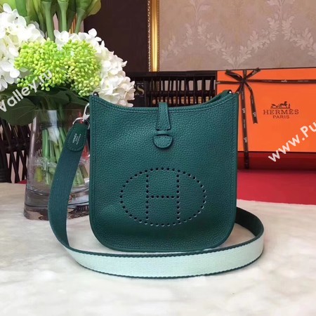 Hermes Evelyne mini 17cm Messenger Bag Original Calf Leather H1187 Green