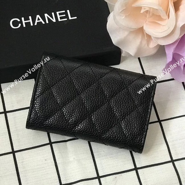 Chanel Classic Card Holder A31504 black gold-Tone Metal