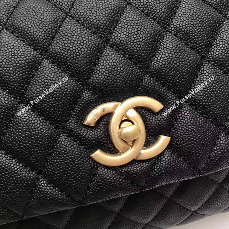 Chanel Classic Red Top Handle Bag Original Leather A92991 black Gold chain