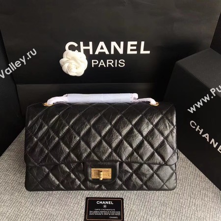 Chanel Flap Shoulder Bag Black Original Calfskin Leather 277 Gold