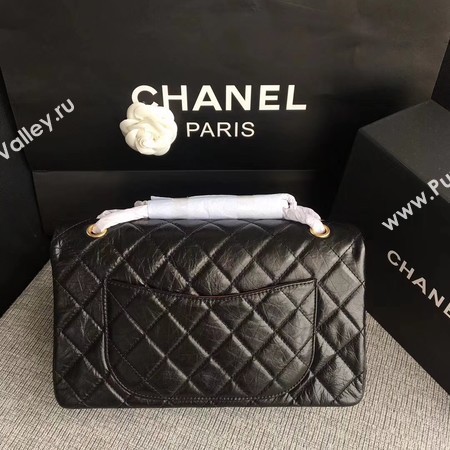 Chanel Flap Shoulder Bag Black Original Calfskin Leather 277 Gold