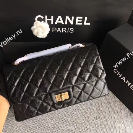 Chanel Flap Shoulder Bag Black Original Calfskin Leather 277 Gold