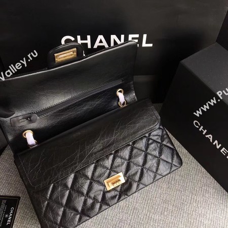 Chanel Flap Shoulder Bag Black Original Calfskin Leather 277 Gold