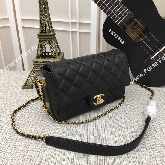 Chanel mini Sheepskin Leather cross-body bag 5698 black
