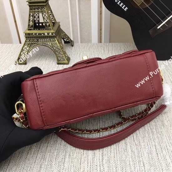 Chanel mini Sheepskin Leather cross-body bag 5698 red
