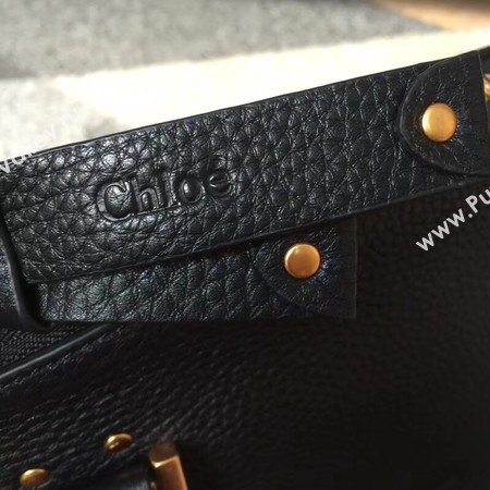 Chloe Marcie original Calfskin Leather Top Handle Bag 166320 black