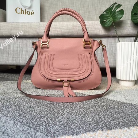 Chloe Marcie original Calfskin Leather Top Handle Bag 166320  pink