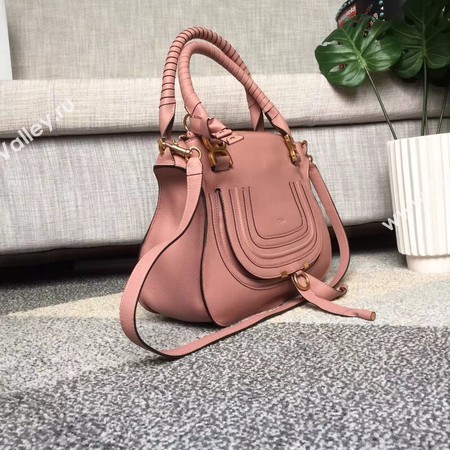 Chloe Marcie original Calfskin Leather Top Handle Bag 166320  pink