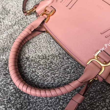 Chloe Marcie original Calfskin Leather Top Handle Bag 166320  pink