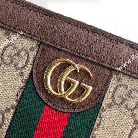 Gucci Calfskin Leather Wallet 523154 brown