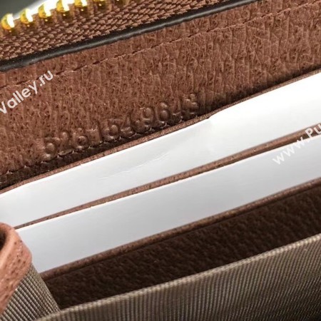 Gucci Calfskin Leather Wallet 523154 brown