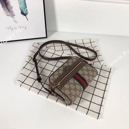 Gucci GG canvas ophidia supreme small shoulder bag PVC 517350 brown