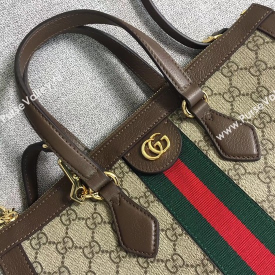 Gucci GG canvas ophidia top quality tote bag 524537 brown 