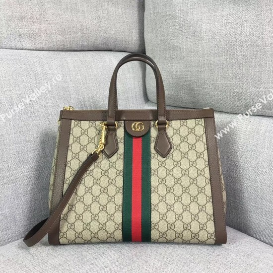 Gucci GG canvas ophidia top quality tote bag 524537 brown
