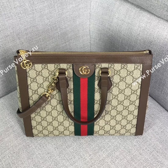 Gucci GG canvas ophidia top quality tote bag 524537 brown 