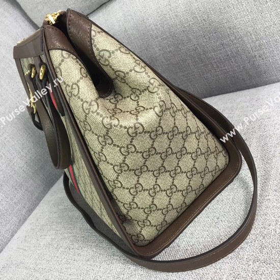 Gucci GG canvas ophidia top quality tote bag 524537 brown 