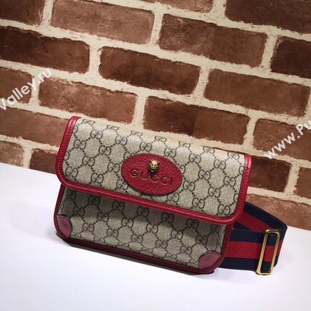 Gucci GG canvas supreme waist pack 489617 red