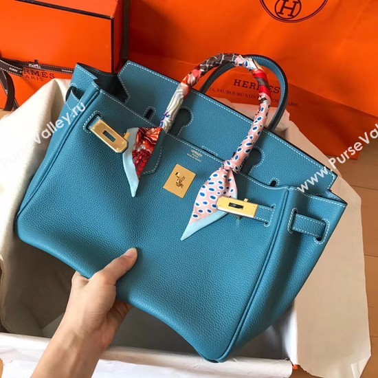 Hermes Birkin Tote Bag Original Togo Leather BK35 blue