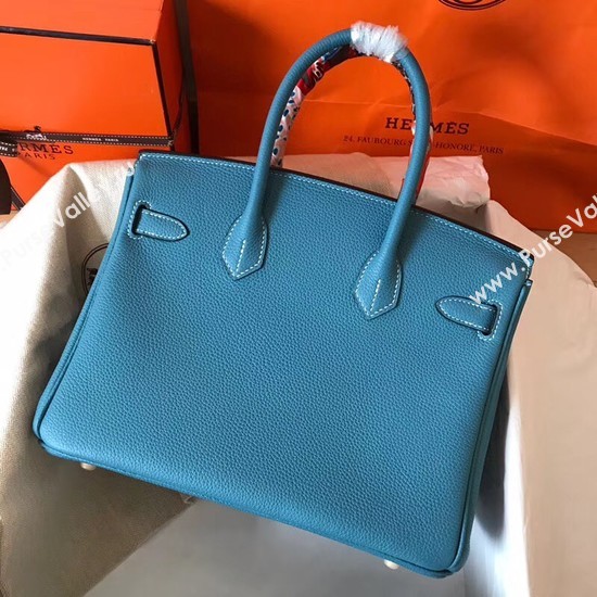 Hermes Birkin Tote Bag Original Togo Leather BK35 blue