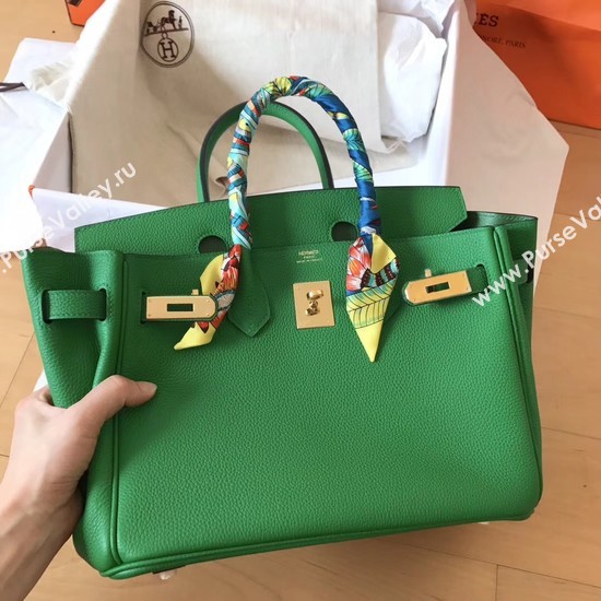 Hermes Birkin Tote Bag Original Togo Leather BK35 green
