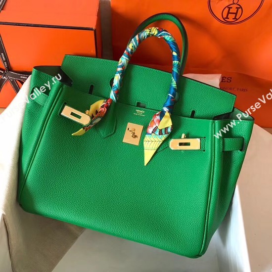 Hermes Birkin Tote Bag Original Togo Leather BK35 green