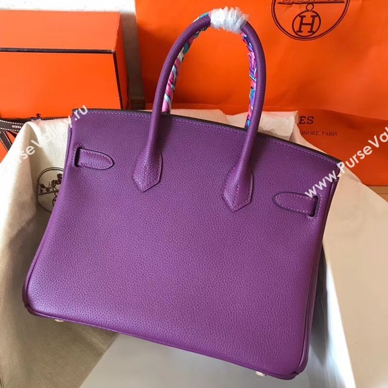 Hermes Birkin Tote Bag Original Togo Leather BK35 purple
