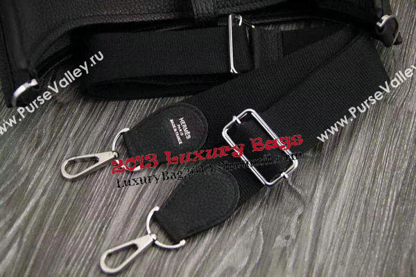 Hermes Evelyne 28cm Messenger Bag Original Leather H1188 Black