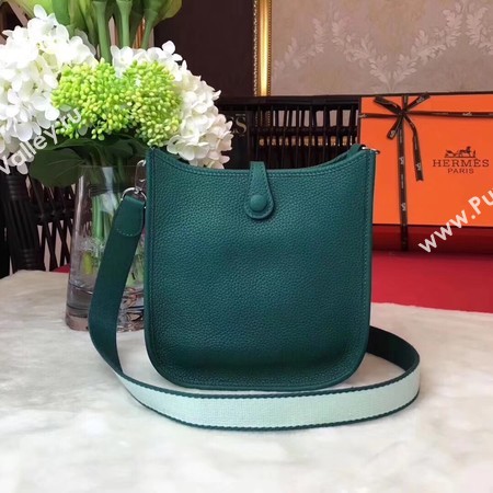 Hermes Evelyne mini 17cm Messenger Bag Original Calf Leather H1187 Green