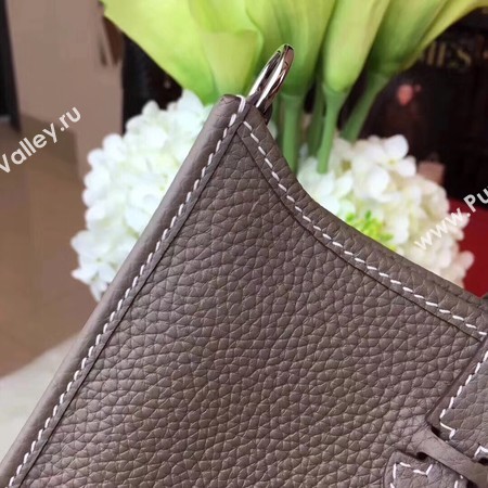 Hermes Evelyne mini 17cm Messenger Bag Original Calf Leather H1187 Grey