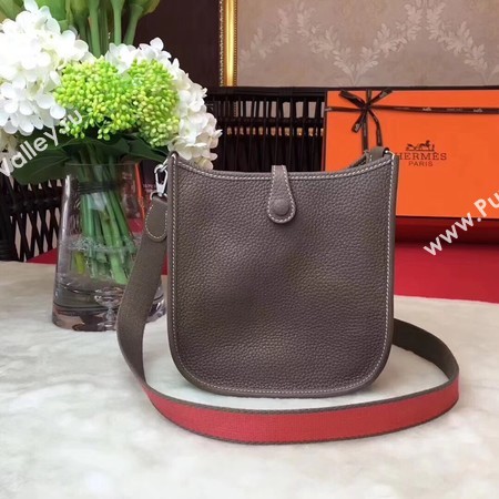 Hermes Evelyne mini 17cm Messenger Bag Original Calf Leather H1187 Grey