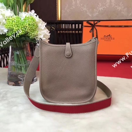 Hermes Evelyne mini 17cm Messenger Bag Original Calf Leather H1187 Light grey
