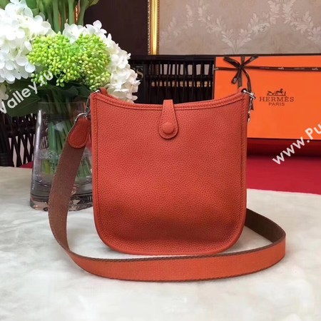 Hermes Evelyne mini 17cm Messenger Bag Original Calf Leather H1187 Orange