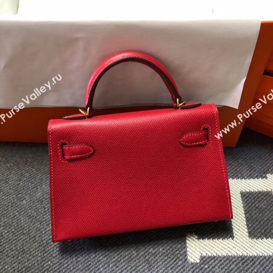 Hermes Kelly 20cm Tote Bag Original Epsom Leather KL20 red