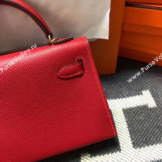 Hermes Kelly 20cm Tote Bag Original Epsom Leather KL20 red