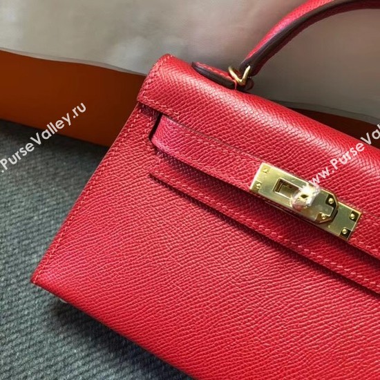 Hermes Kelly 20cm Tote Bag Original Epsom Leather KL20 red