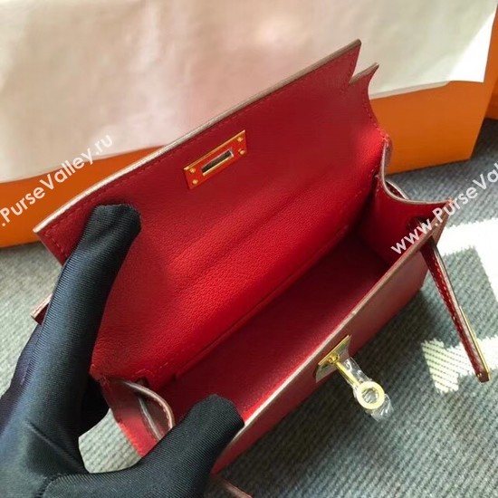 Hermes Kelly 20cm Tote Bag Original Epsom Leather KL20 red