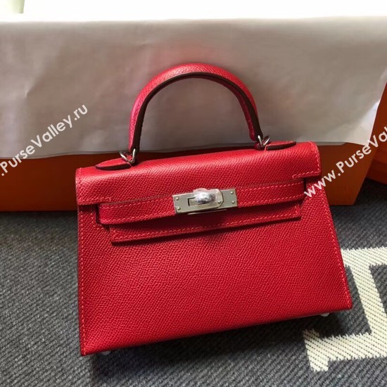 Hermes Kelly 20cm Tote Bag Original Epsom Leather KL20 red