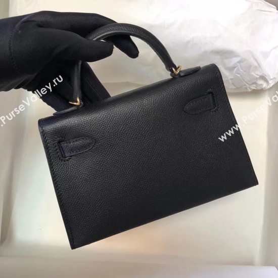 Hermes Kelly 20cm Tote Bag Original Leather KL20 black