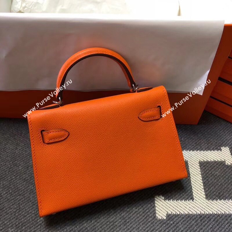 Hermes Kelly Tote Bag Original epsom  Leather KL20 Orange