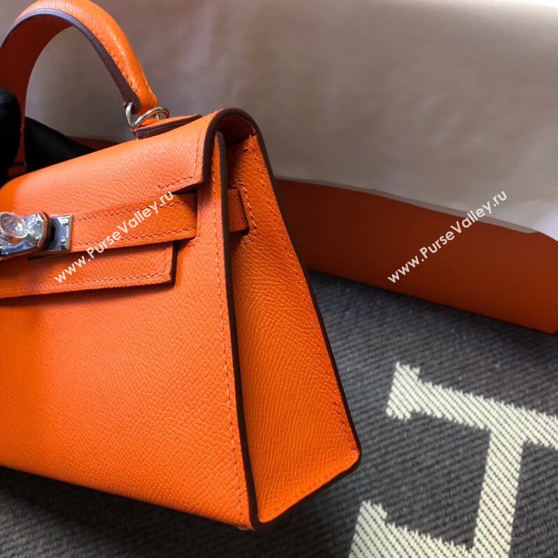 Hermes Kelly Tote Bag Original epsom  Leather KL20 Orange