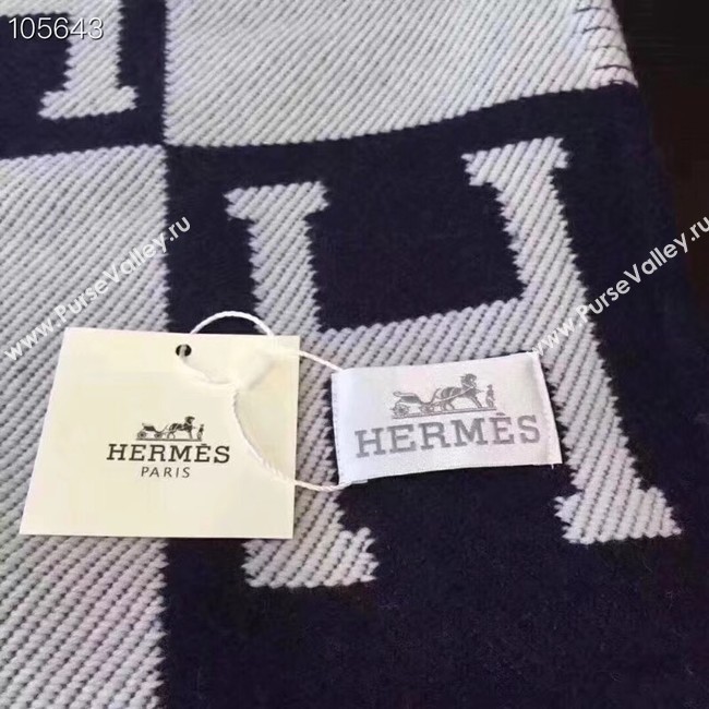 Hermes lambswool & cashmere Shawl 71152 black
