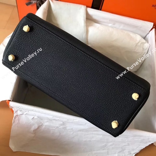 Hermes original Togo leather kelly bag KL320 black