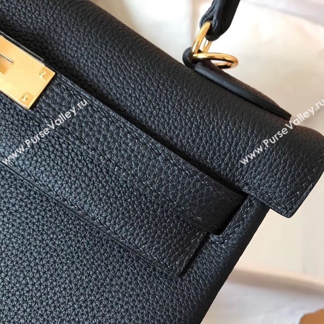 Hermes original Togo leather kelly bag KL320 black