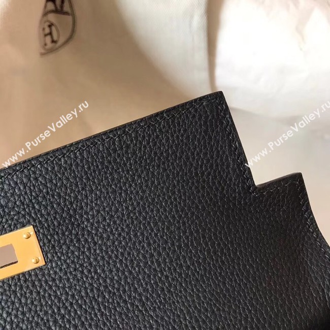 Hermes original Togo leather kelly bag KL320 black