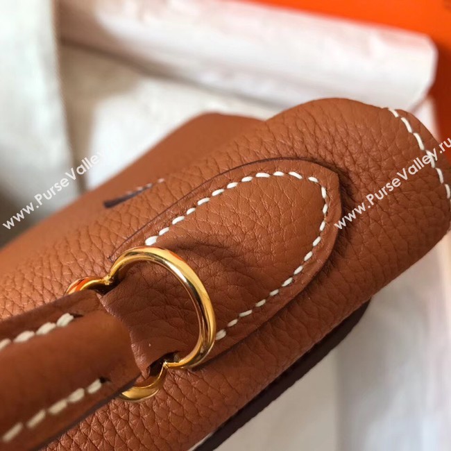 Hermes original Togo leather kelly bag KL320 brown