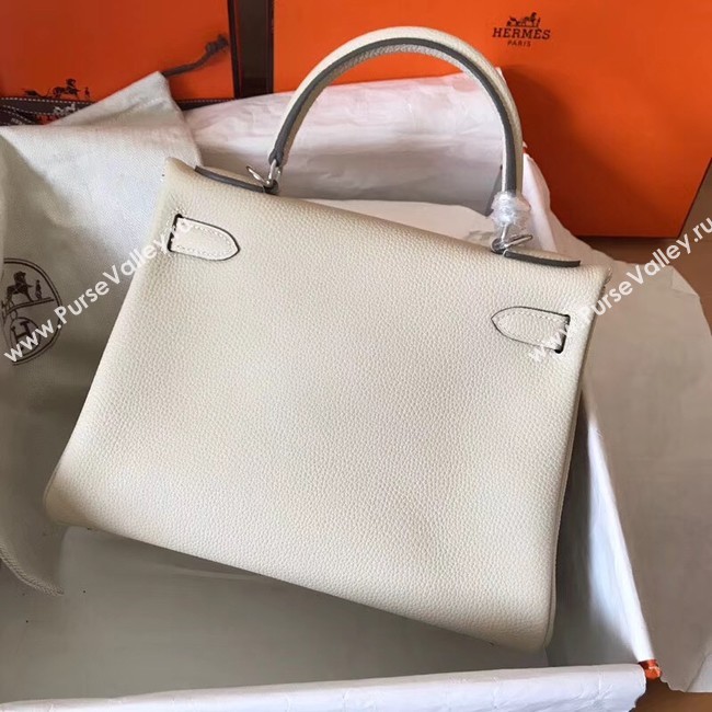 Hermes original Togo leather kelly bag KL320 cream