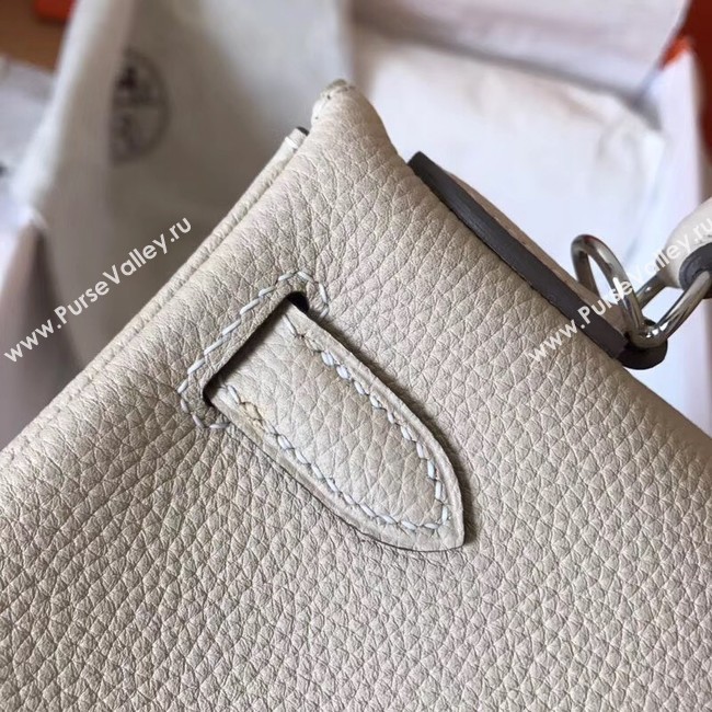 Hermes original Togo leather kelly bag KL320 cream