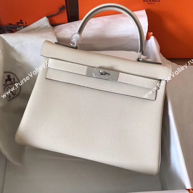 Hermes original Togo leather kelly bag KL320 cream